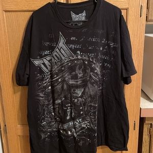 Tapout Signature Series Men's Black Double Sided Graphic Tee Ice Man XXL